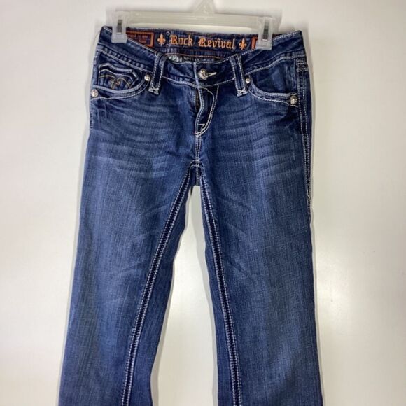 Rock Revival Debbie Bootcut Jeans Blue Size 28 - Picture 4 of 12